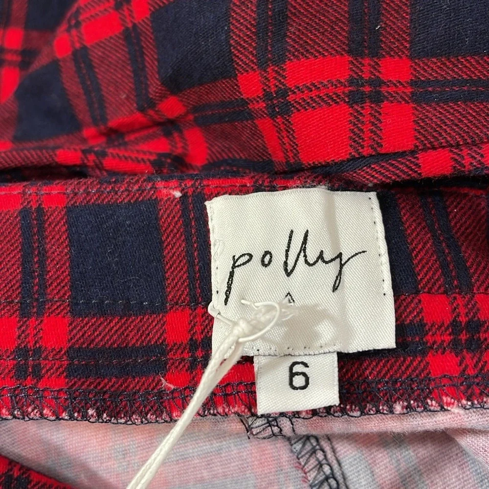 PRINCESS POLLY Fest Of The Queen Plaid Flare Pants Size 6 Pockets NEW - Picture 9 of 10